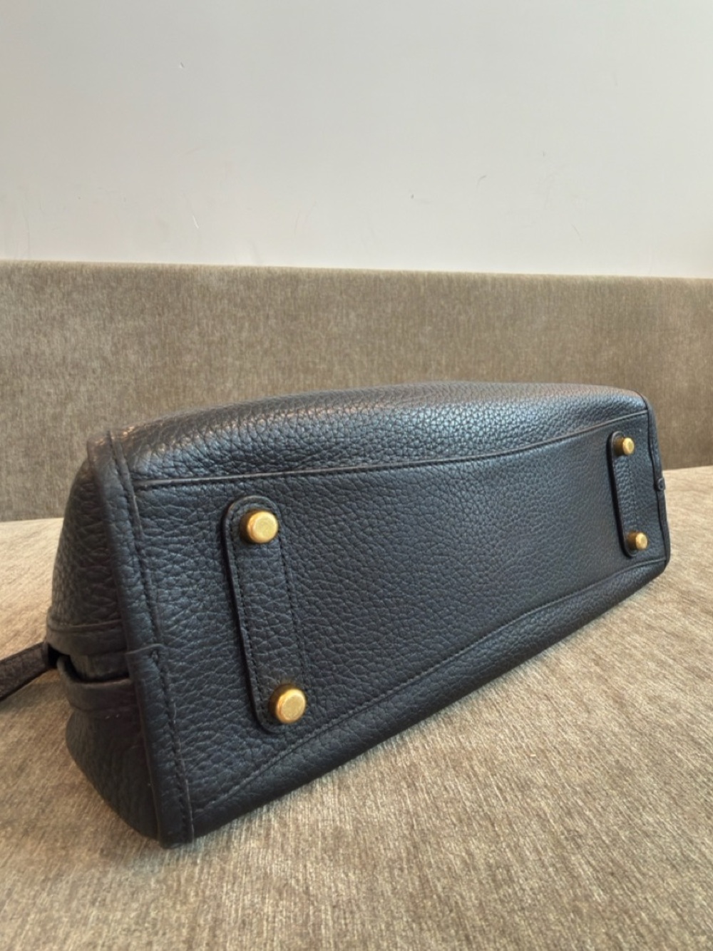 Authentic Coach Lori Black Pebble Leather Shoulder Bag With Gold Hardware - Picture 7 of 14